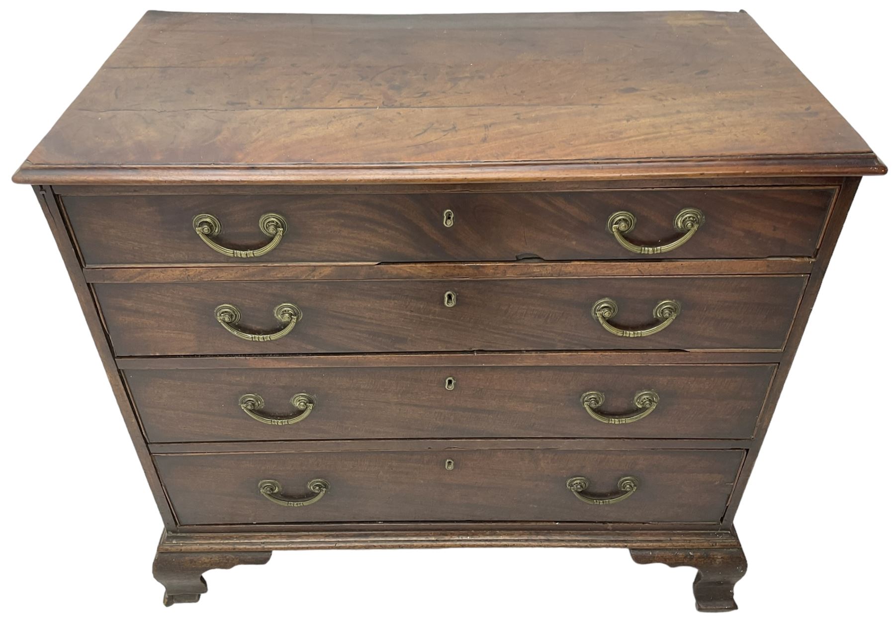 George III figured mahogany chest - Bild 7 aus 8