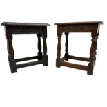 17th century design oak stool