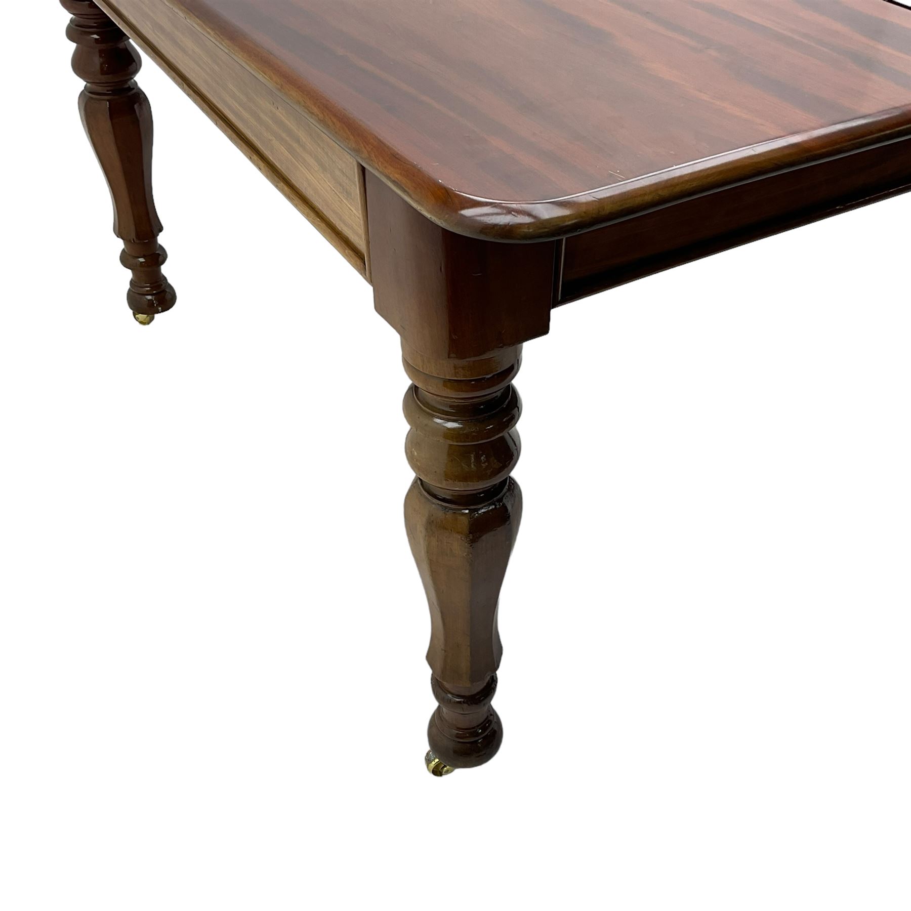 19th century mahogany extending dining table with three additional leaves - Image 10 of 15