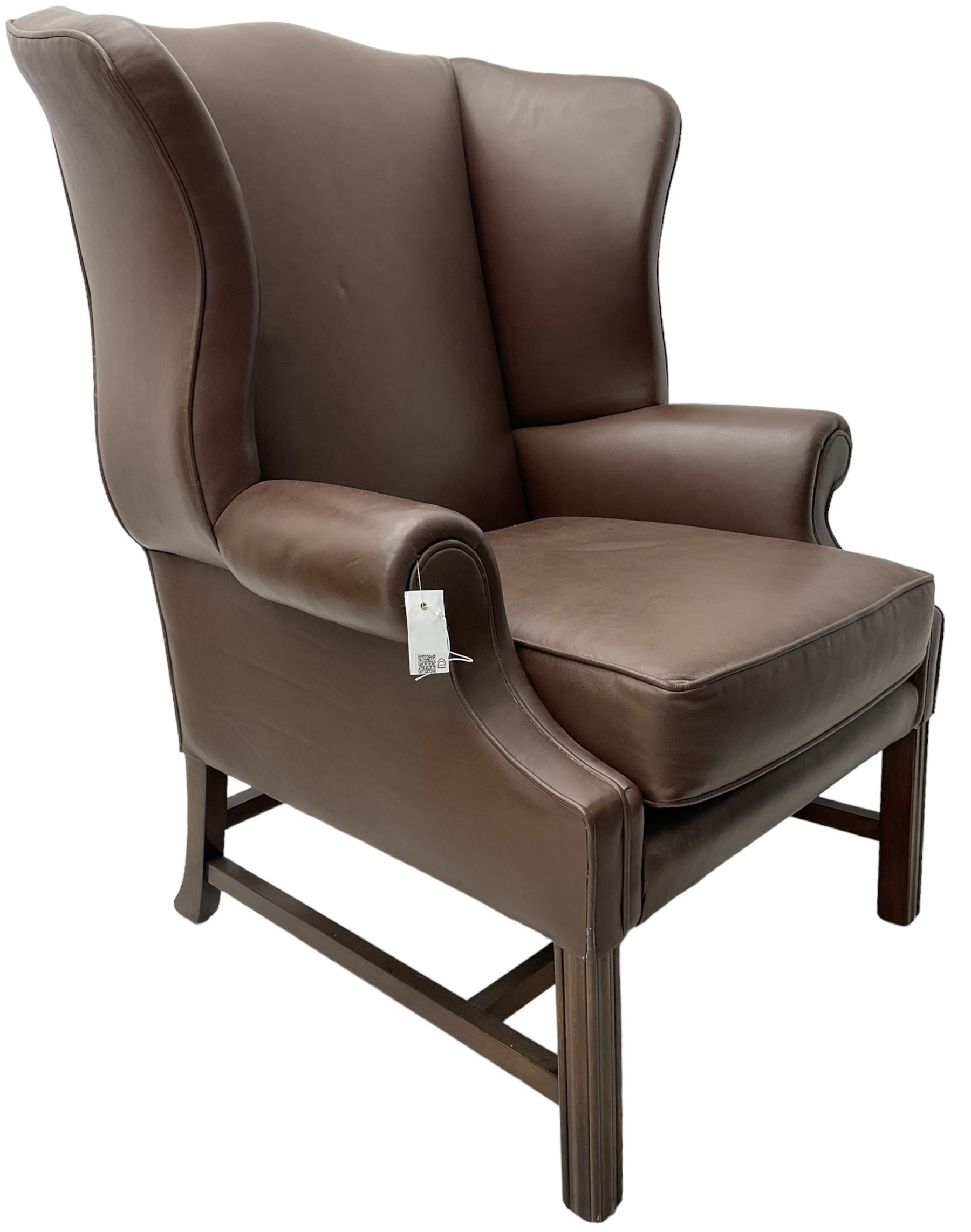 Georgian design wingback armchair - Image 5 of 6