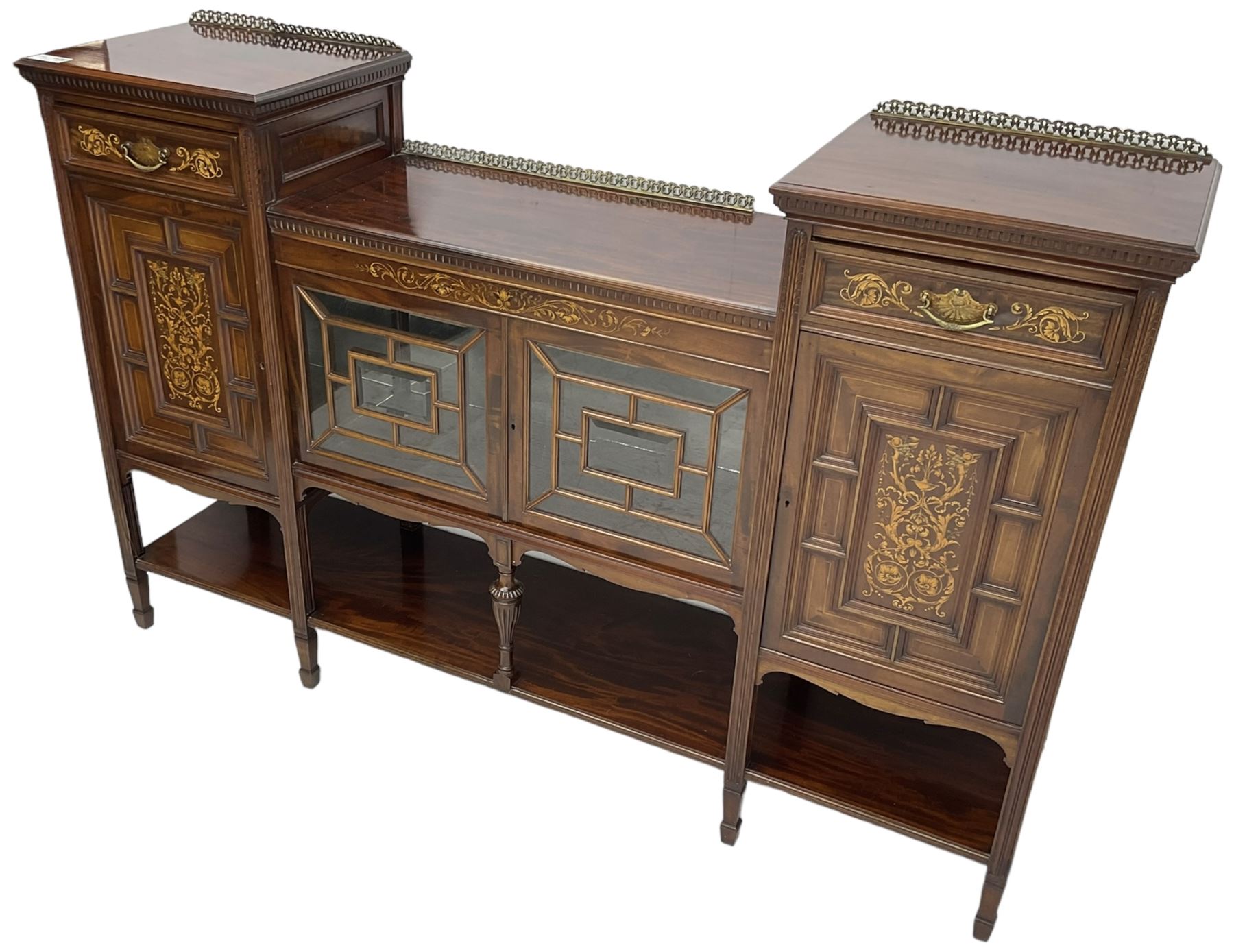 Late Victorian mahogany drop-centre sideboard - Image 8 of 9