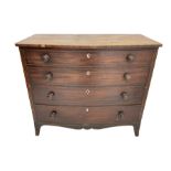 George III mahogany bow-front chest