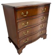 Georgian design mahogany serpentine chest