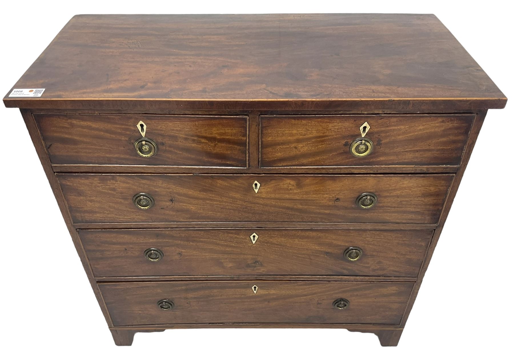 George III mahogany chest - Image 4 of 7