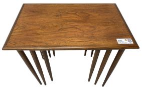 Mid-20th century teak nest of three tables