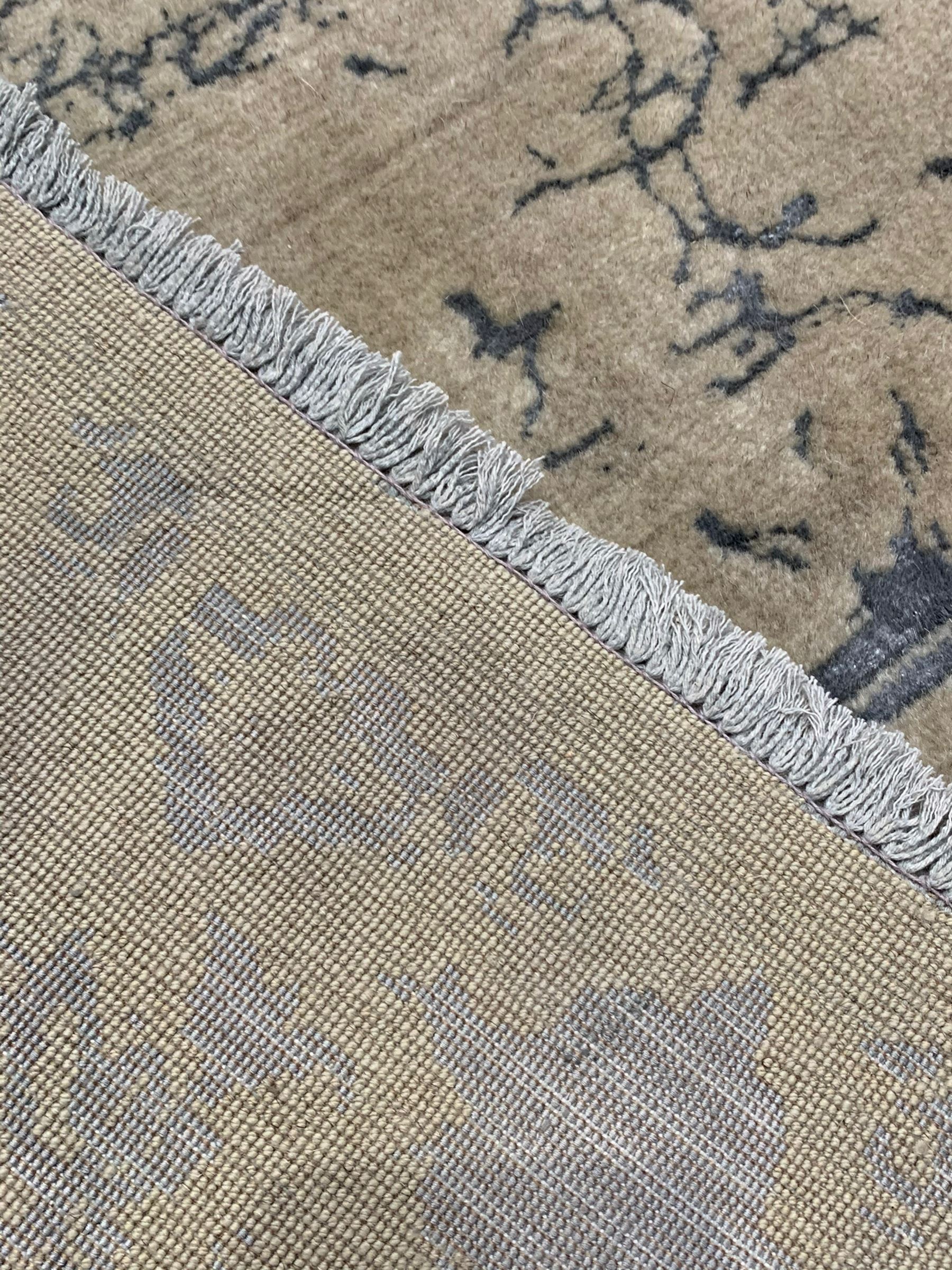 Persian grey and indigo ground carpet - Image 8 of 10