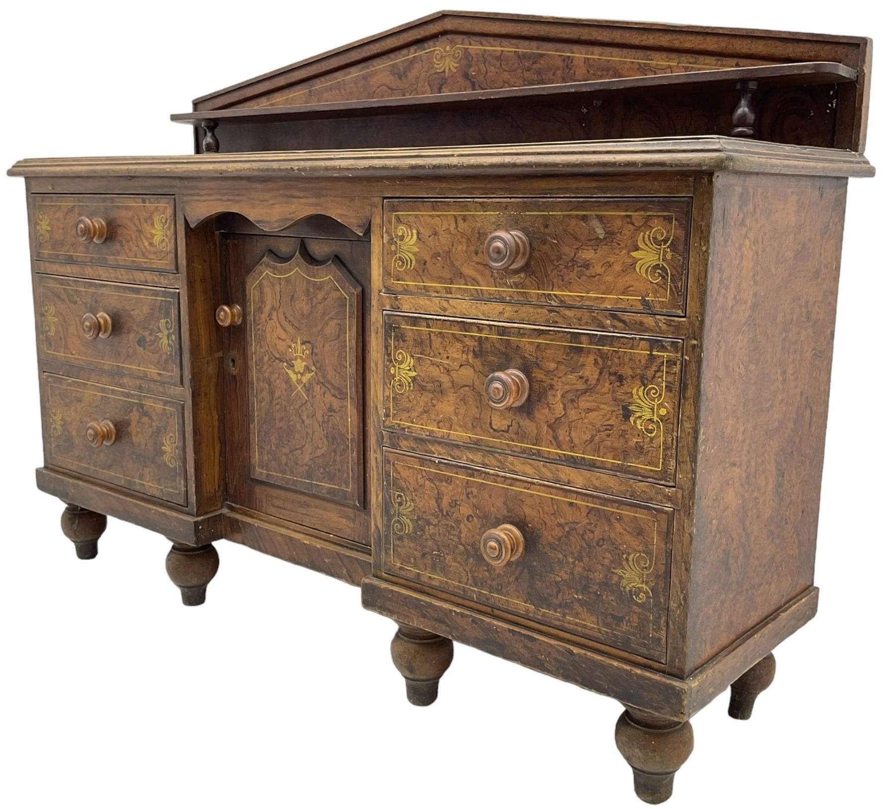 Victorian scumbled pine sideboard - Image 3 of 7