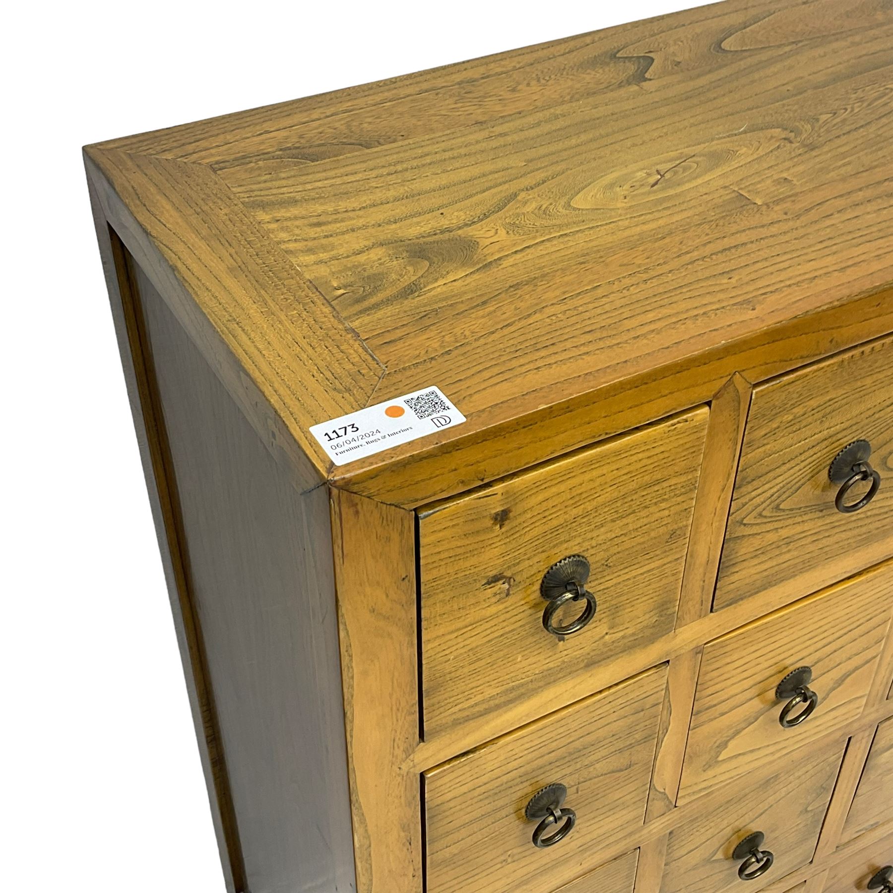 Korean elm multi-drawer cabinet - Image 5 of 5