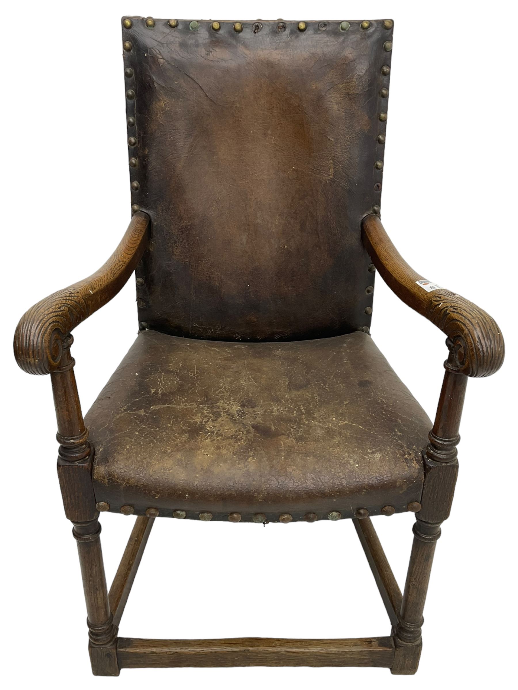 17th century design oak armchair - Image 5 of 6