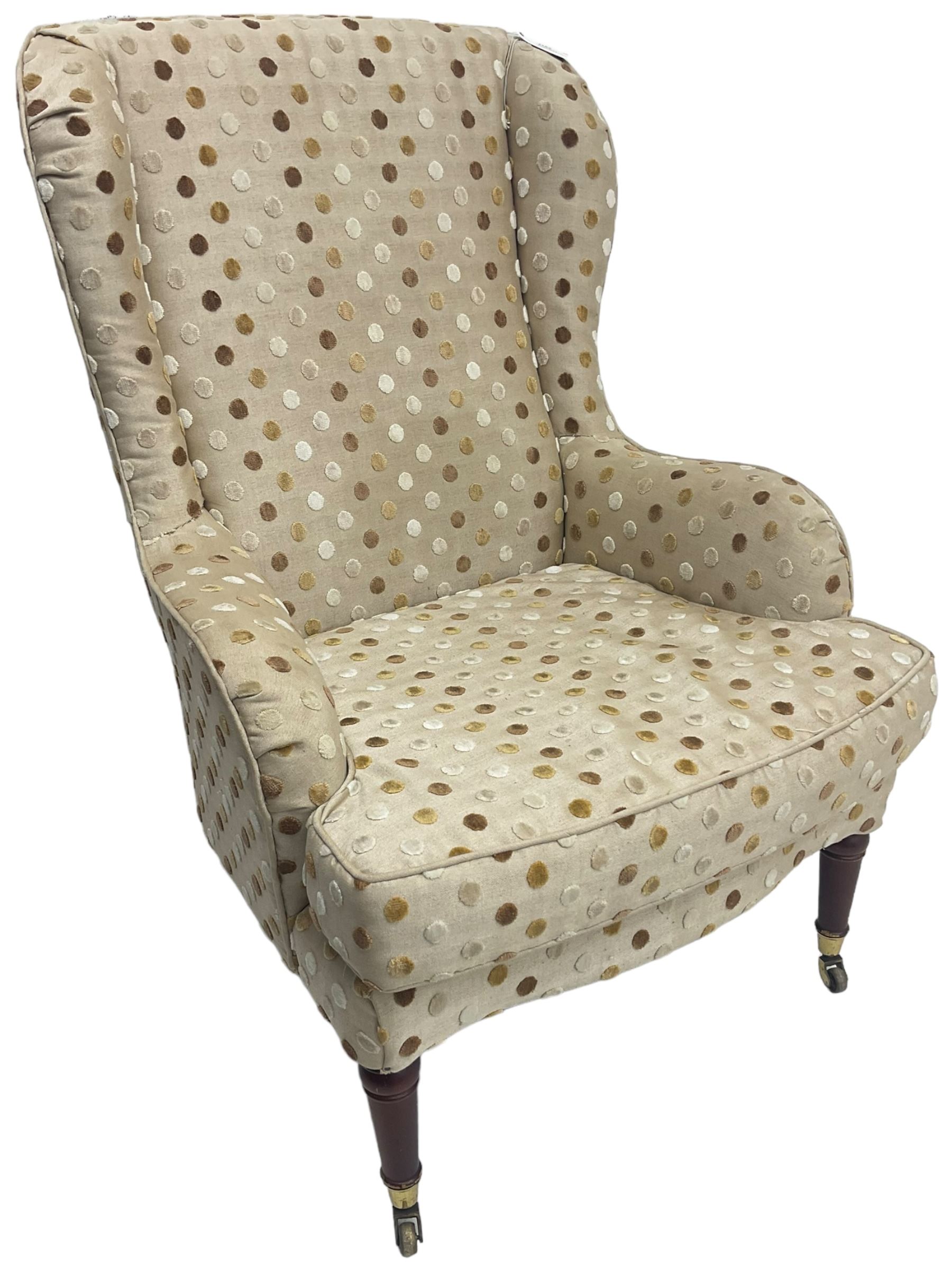 Victorian design wingback armchair - Image 2 of 7