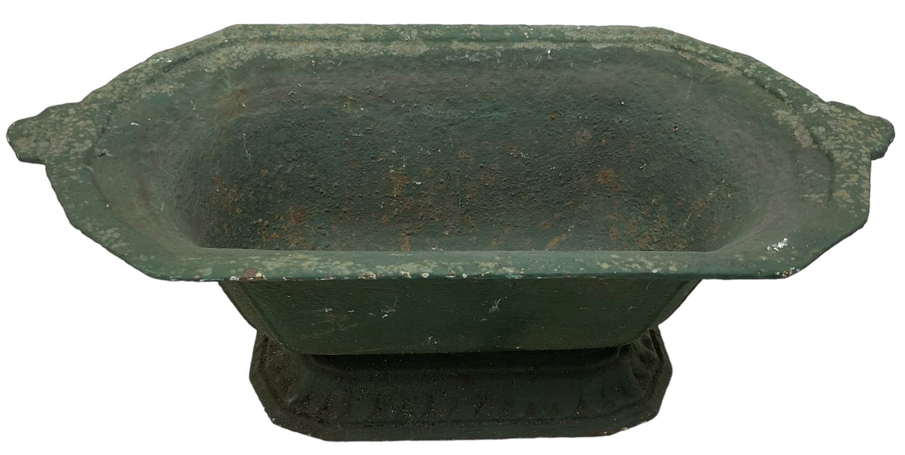 Victorian green painted cast iron planter - Image 2 of 6