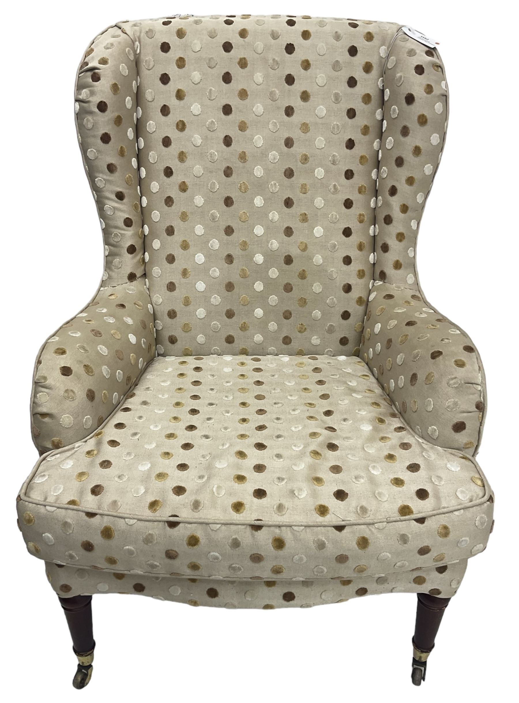 Victorian design wingback armchair - Image 5 of 7