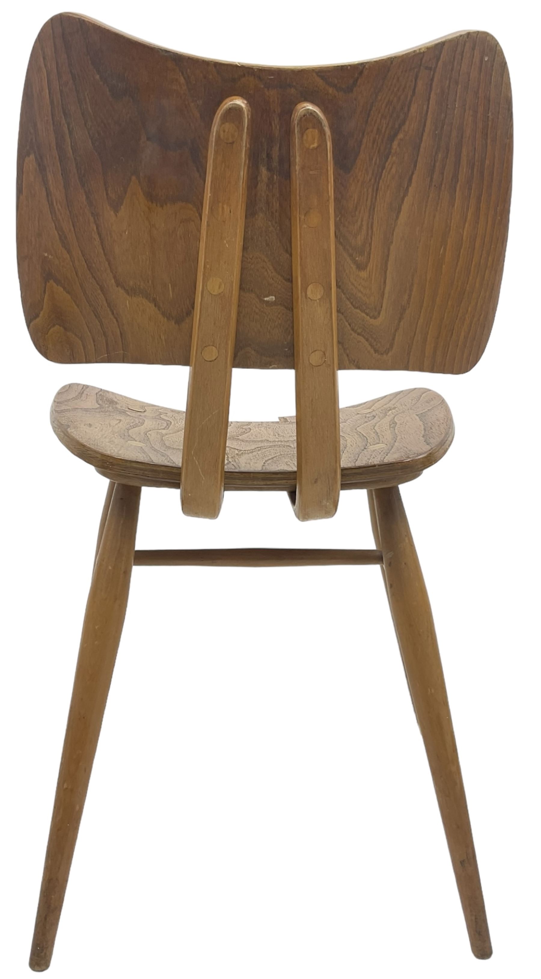 Lucian Ercolani - set of four ercol elm and beech model '401' dining chairs - Image 11 of 42