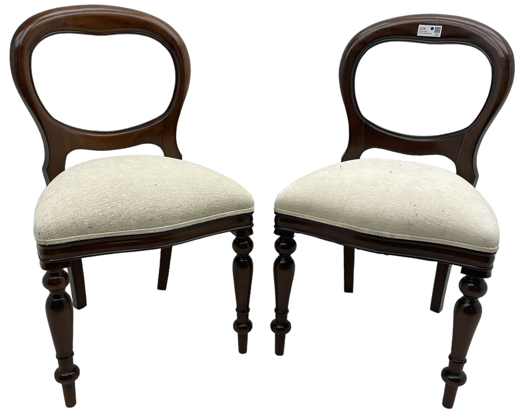 Pair of Victorian design mahogany bedroom chairs - Image 2 of 6