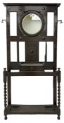 Edwardian oak hallstand