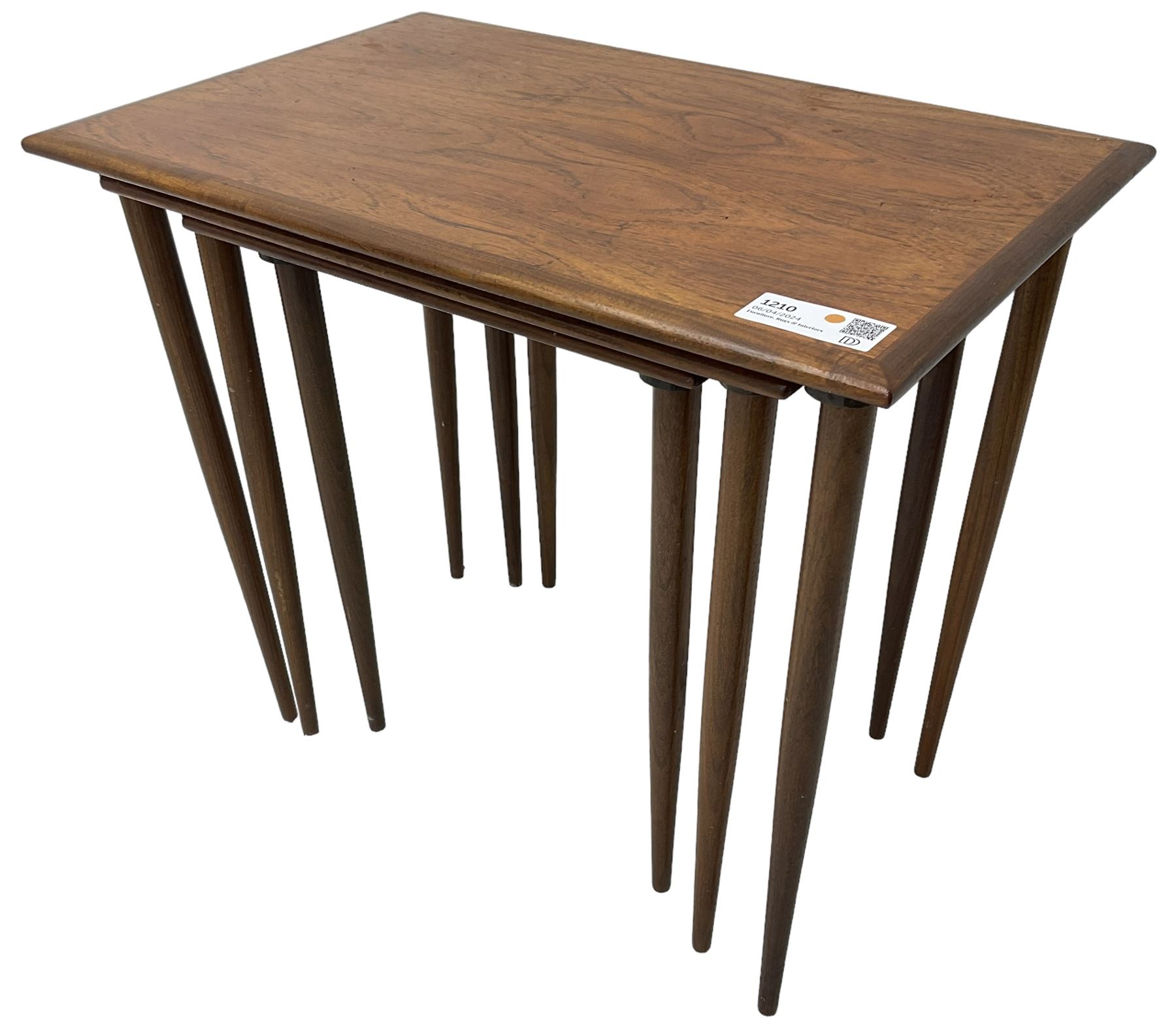 Mid-20th century teak nest of three tables - Image 7 of 7