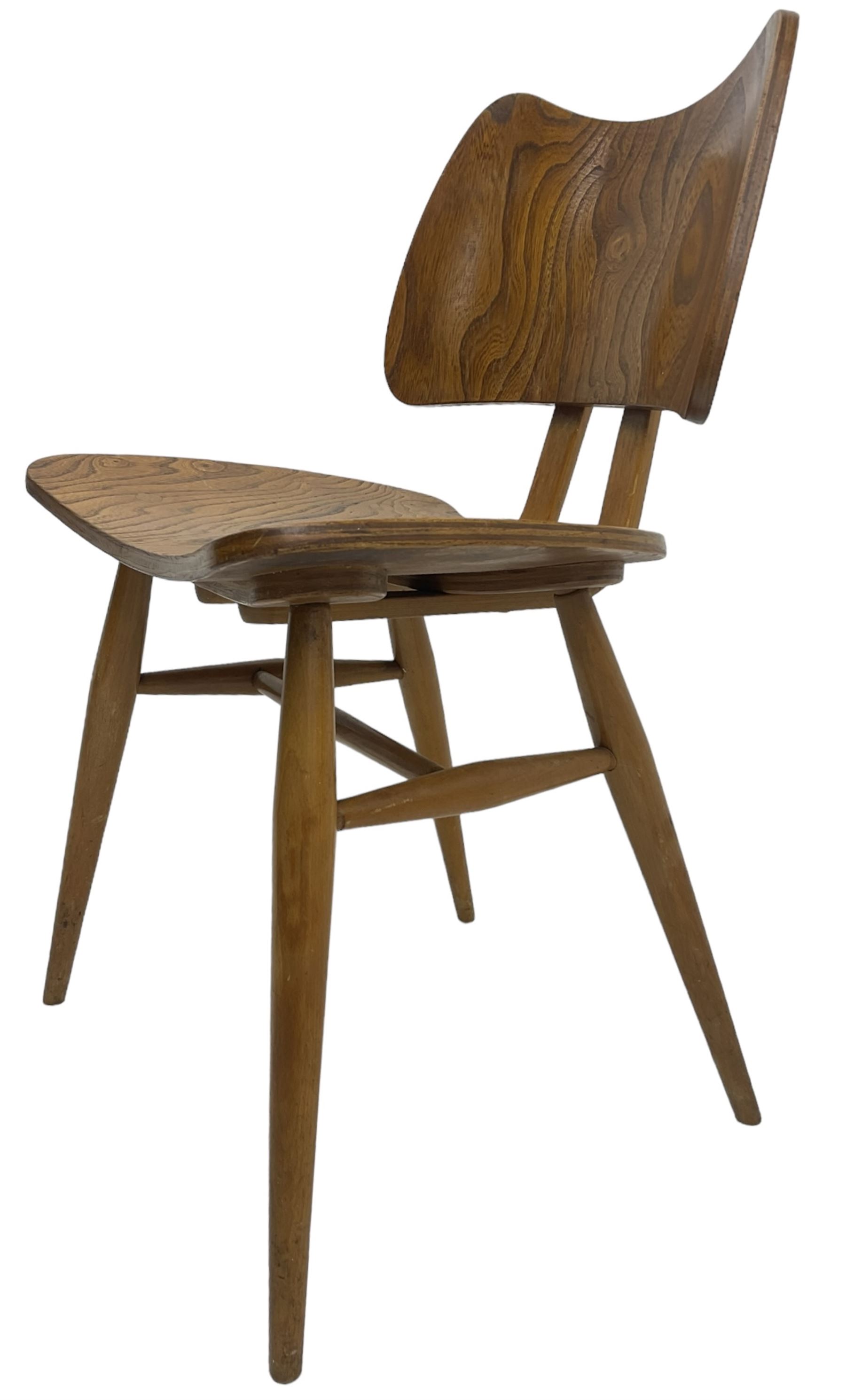 Lucian Ercolani - set of four ercol elm and beech model '401' dining chairs - Image 14 of 42