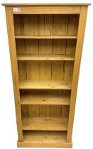 Contemporary pine open bookcase