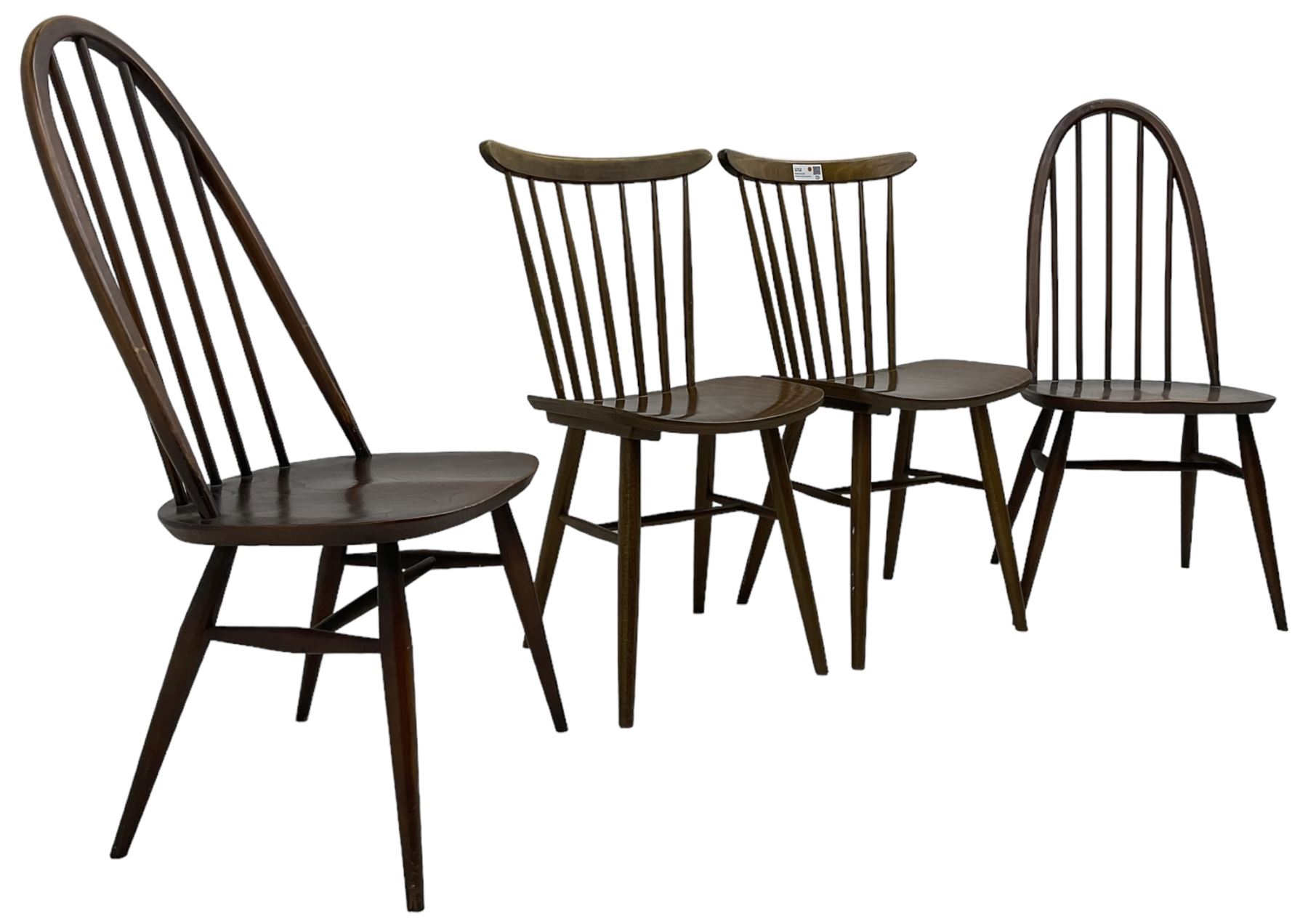 Ercol - pair of elm and beech 'Windsor' hoop and stick back chairs; Drevounia - pair of mid-20th cen - Image 6 of 6