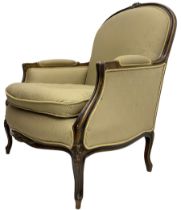 French design walnut framed armchair