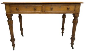 Victorian oak writing table