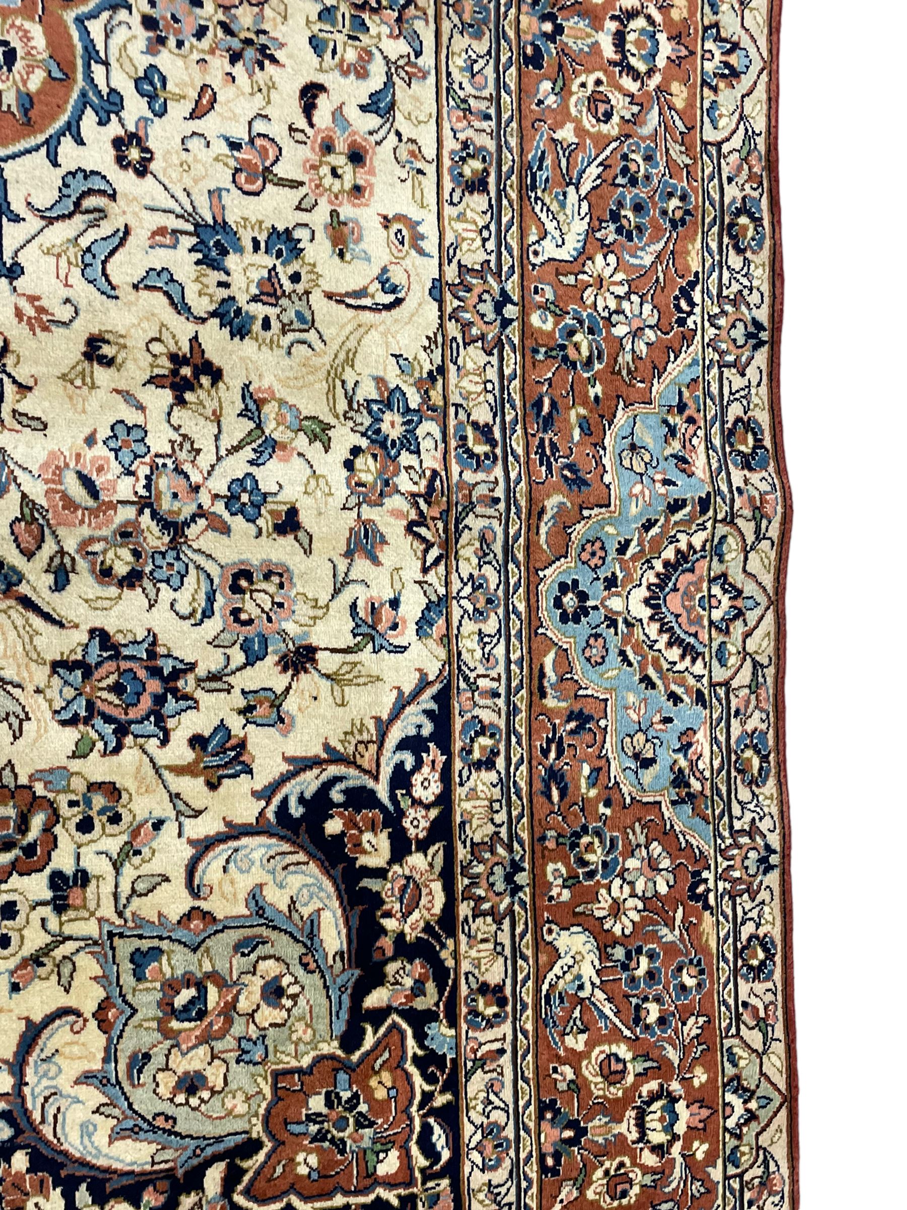 Persian ivory and peach ground rug - Image 8 of 12