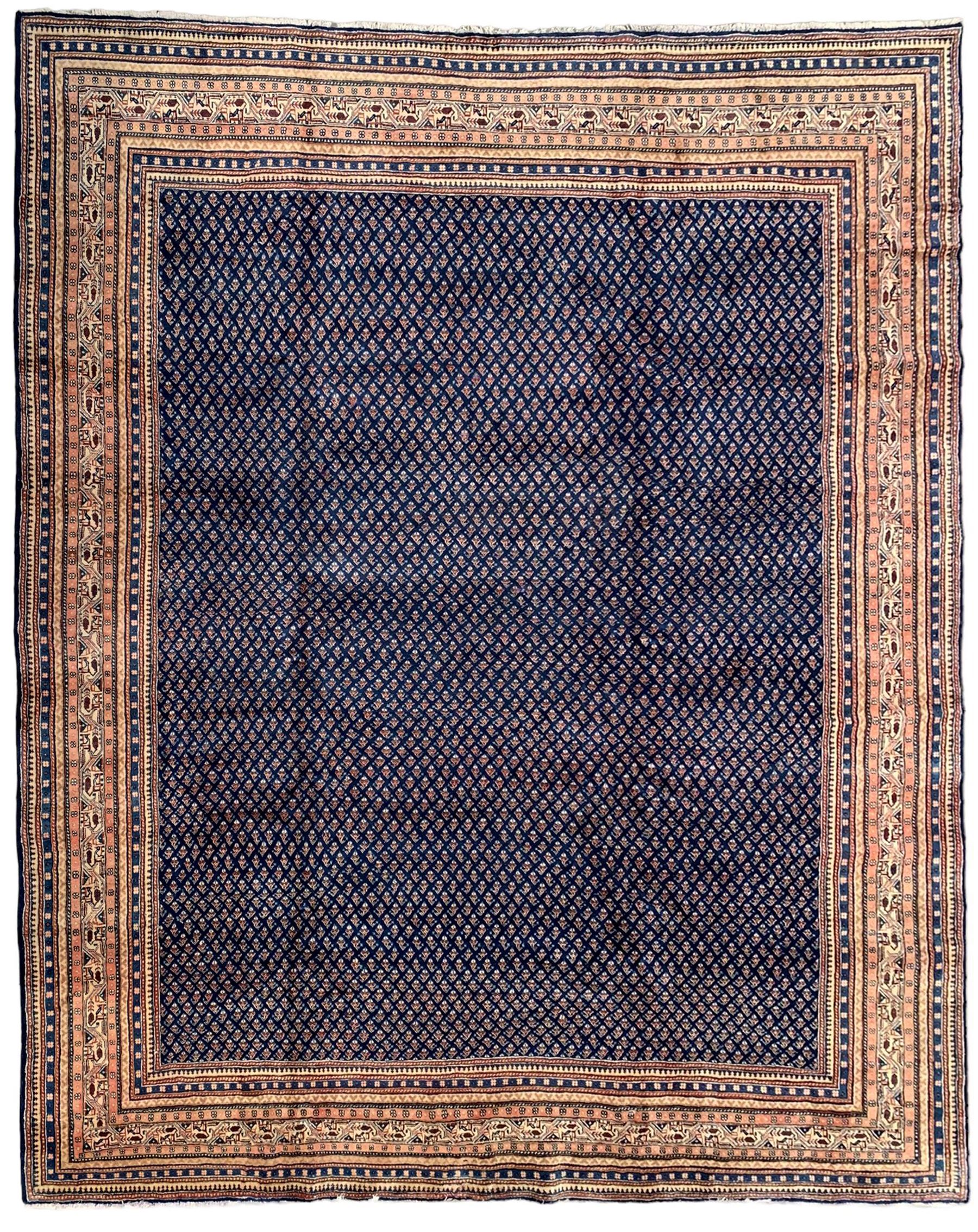 Persian Araak indigo ground carpet