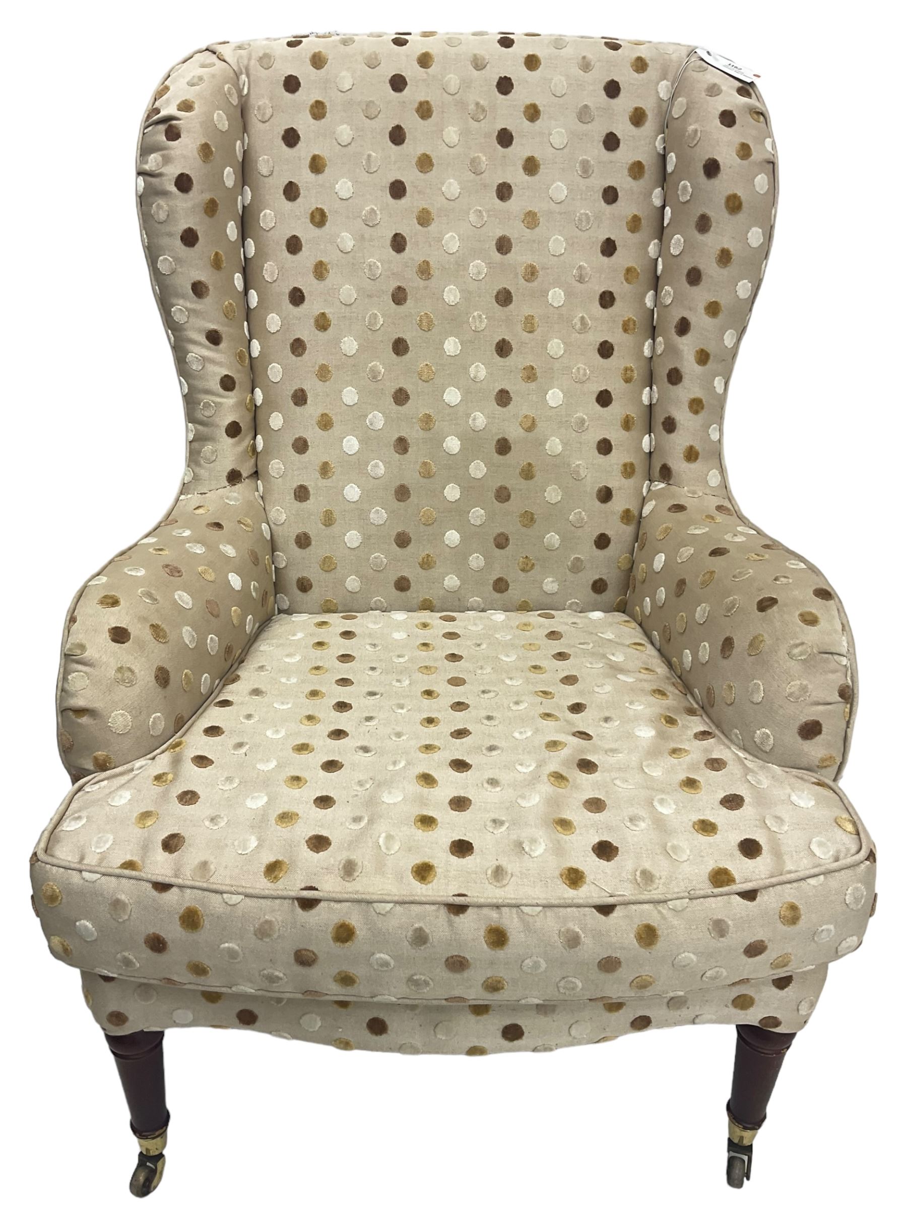 Victorian design wingback armchair - Image 6 of 7