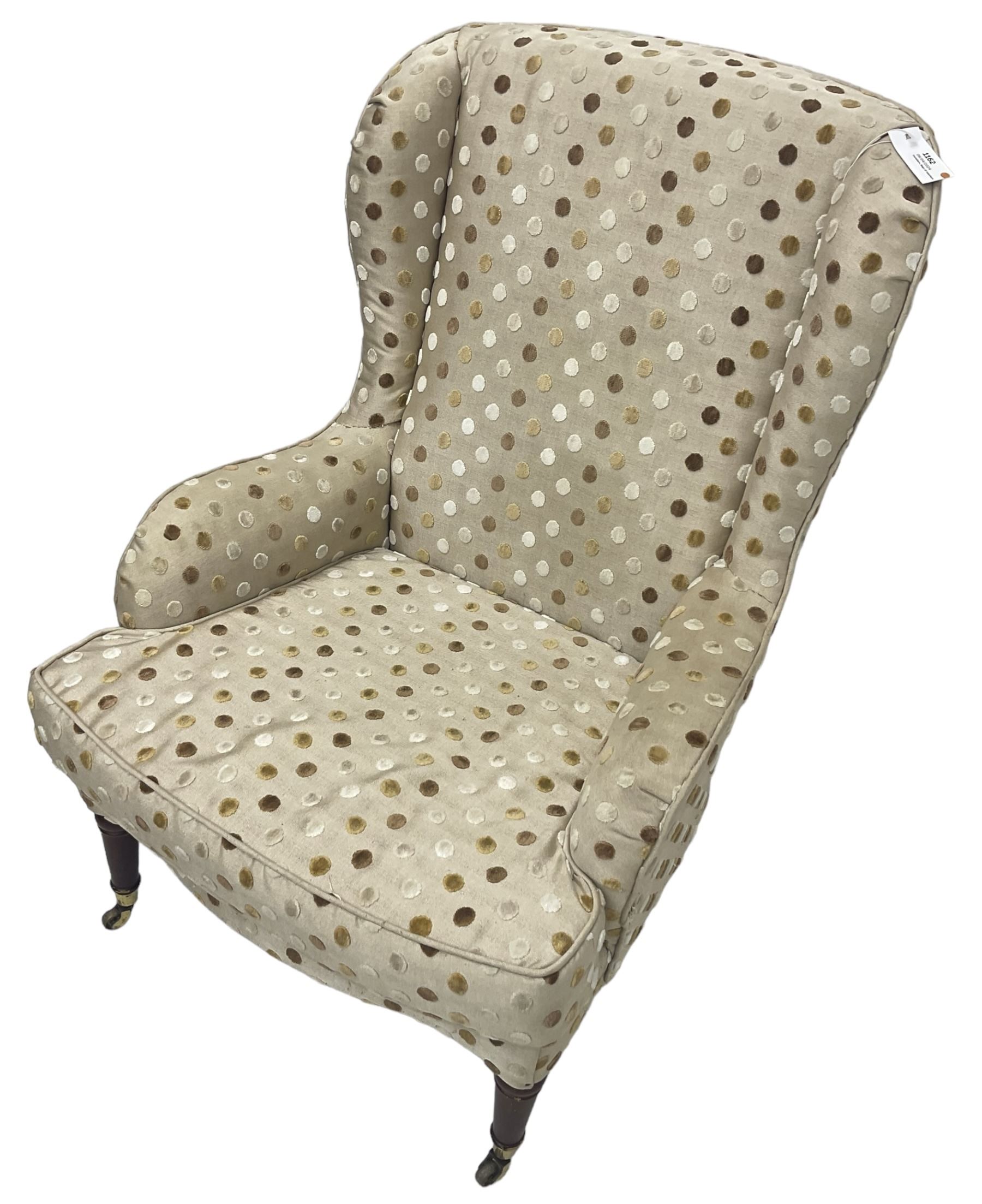 Victorian design wingback armchair - Image 4 of 7