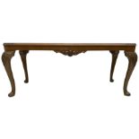 Early to mid-20th century figured walnut coffee table