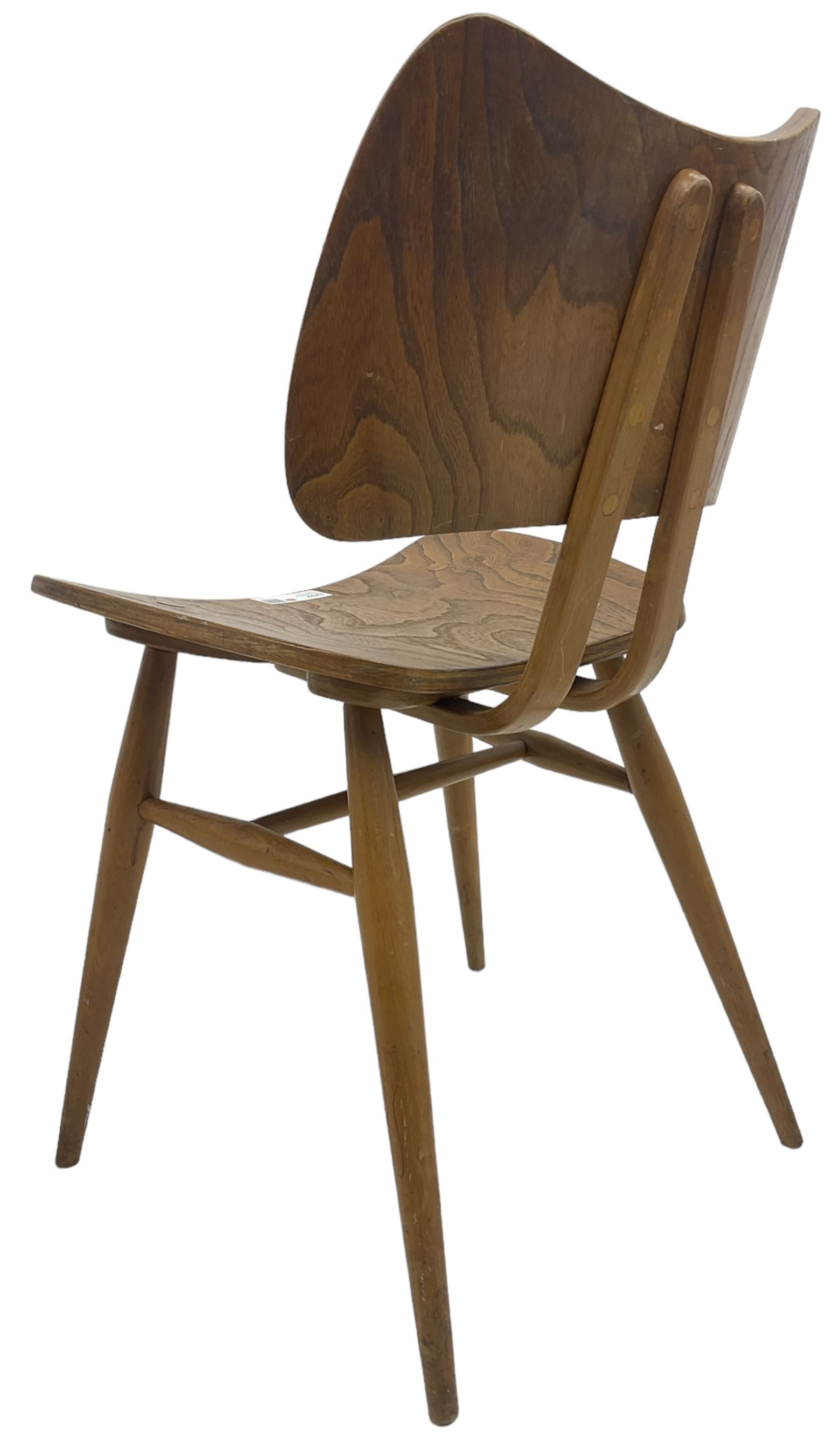 Lucian Ercolani - set of four ercol elm and beech model '401' dining chairs - Image 12 of 42