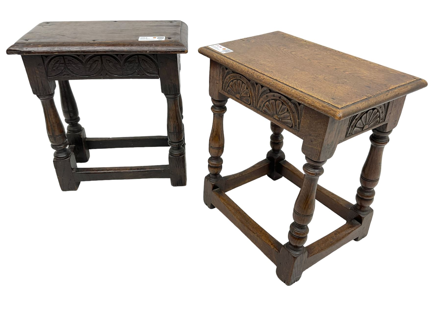 17th century design oak stool - Image 3 of 5