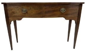 19th century mahogany bow-front console table