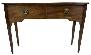 19th century mahogany bow-front console table