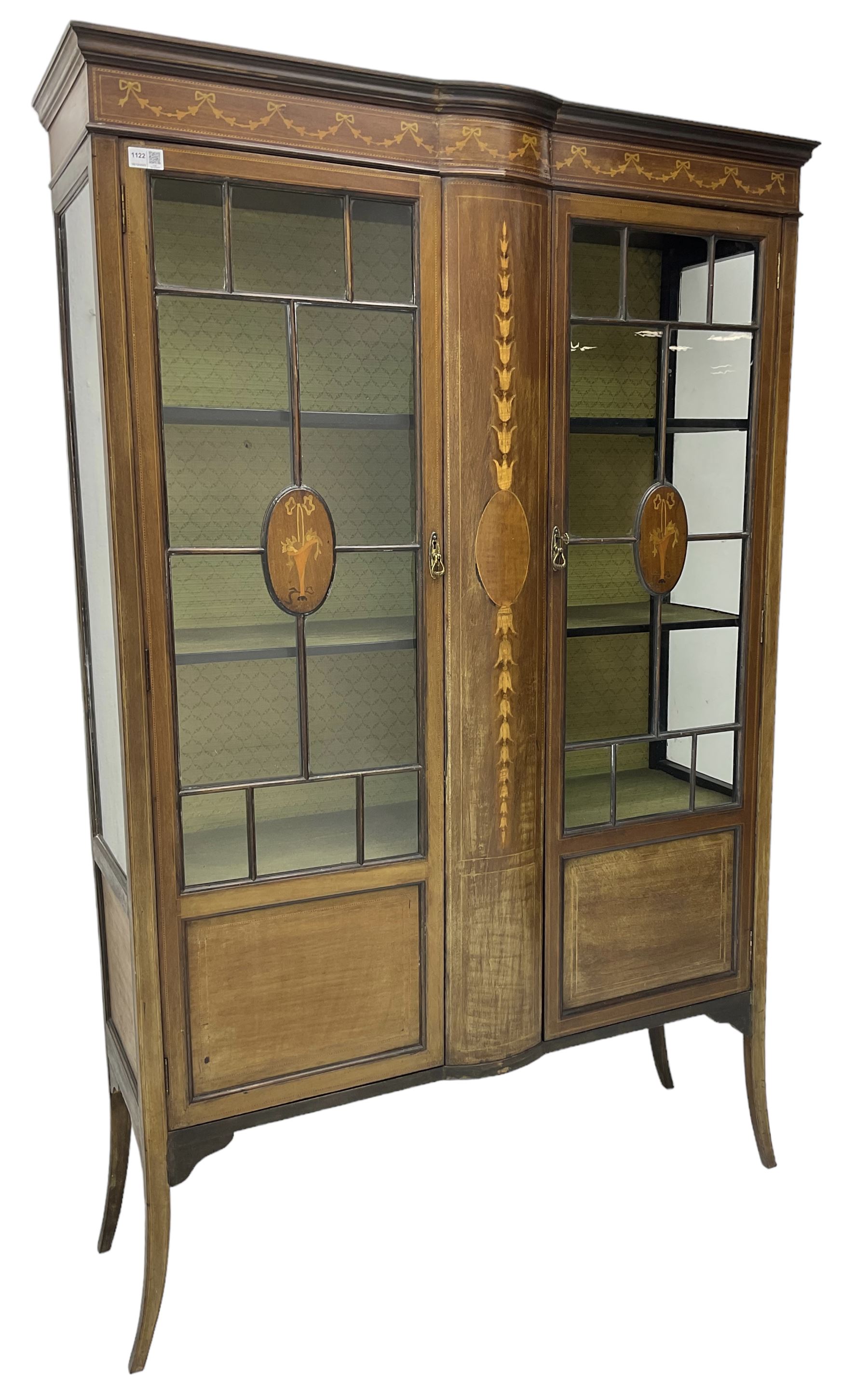 Edwardian inlaid mahogany display cabinet - Bild 6 aus 9