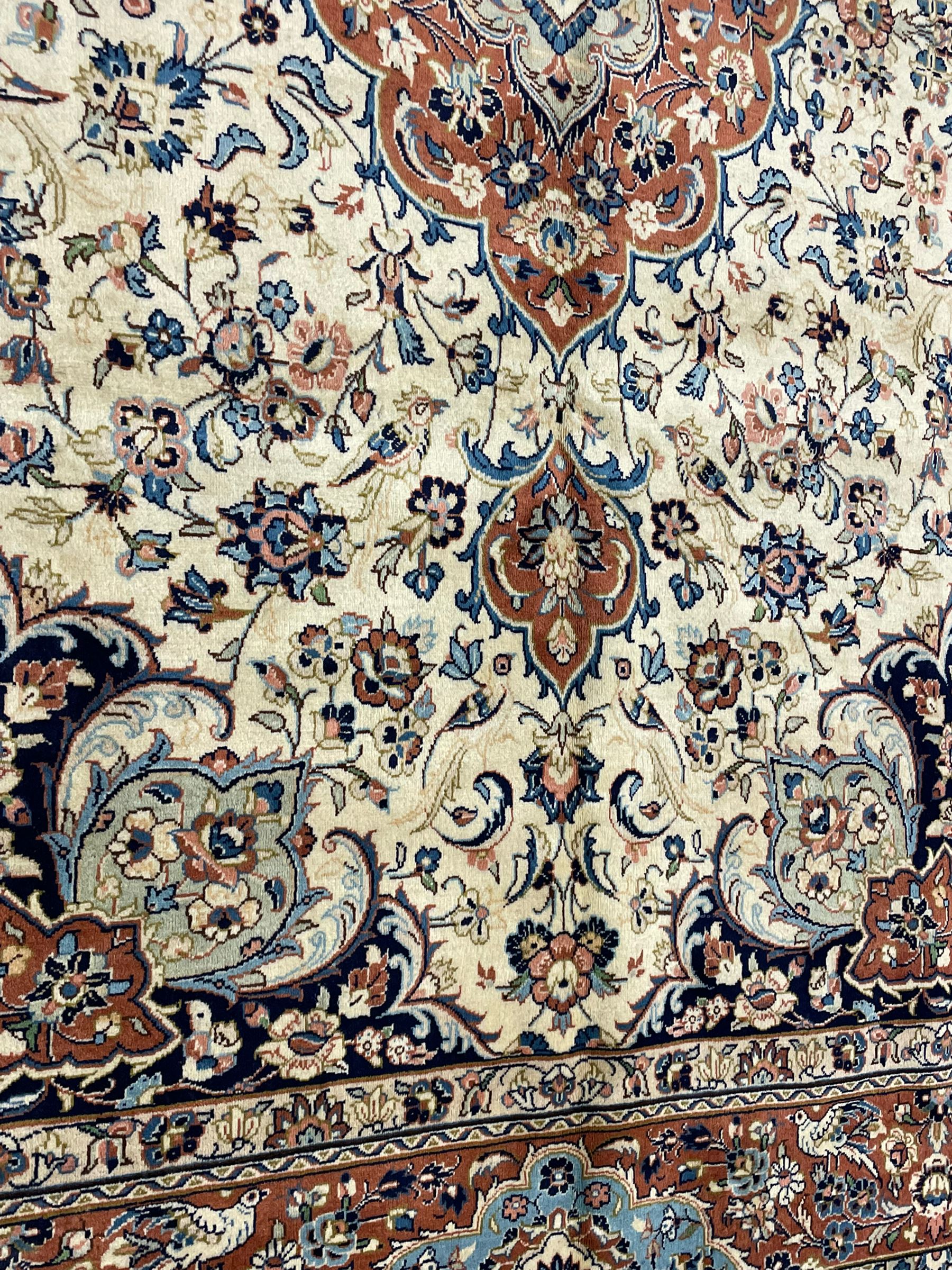 Persian ivory and peach ground rug - Image 11 of 12