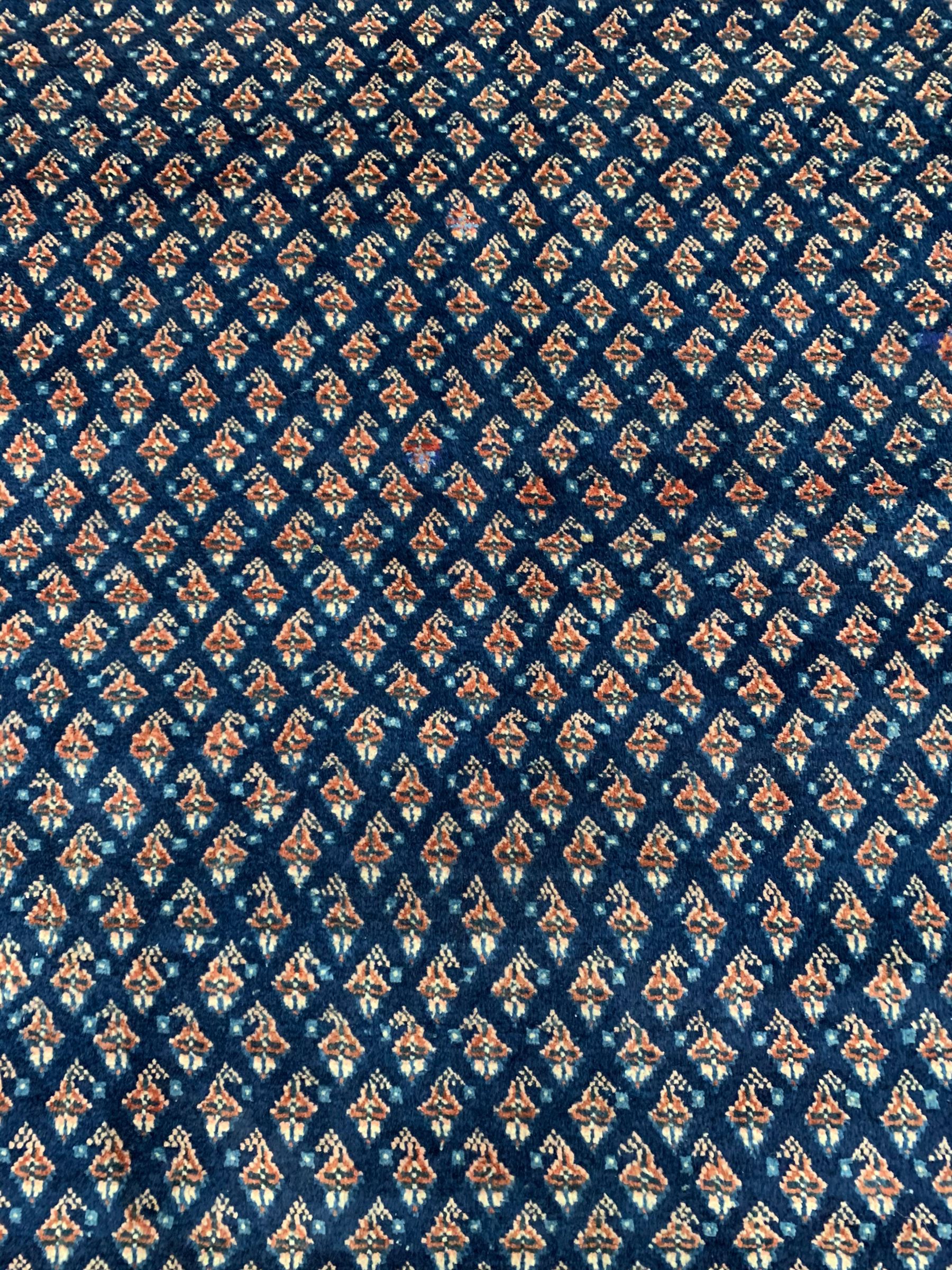 Persian Araak indigo ground carpet - Image 4 of 8