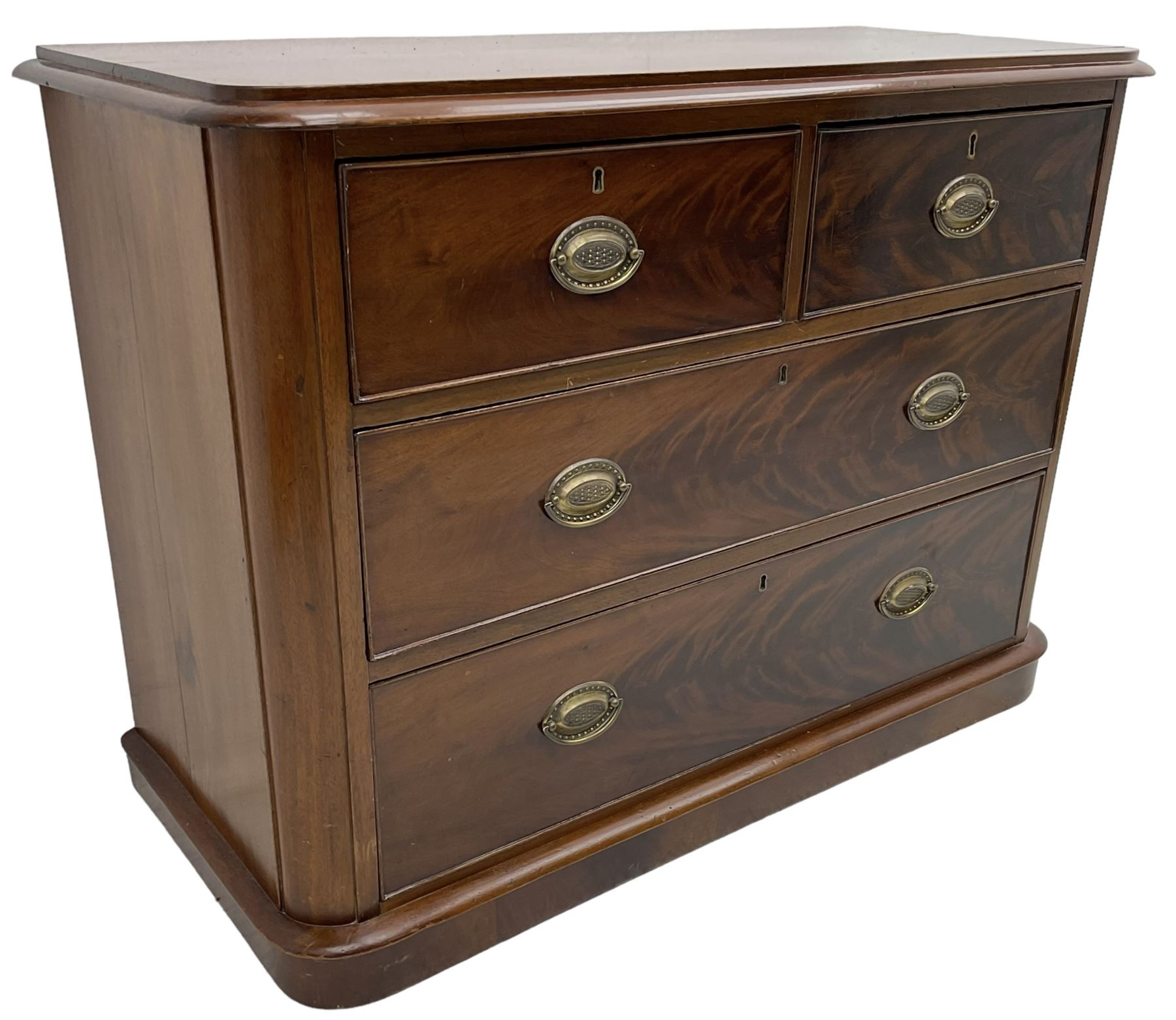 19th century walnut and mahogany chest - Image 7 of 7