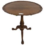 Georgian design hardwood tripod table