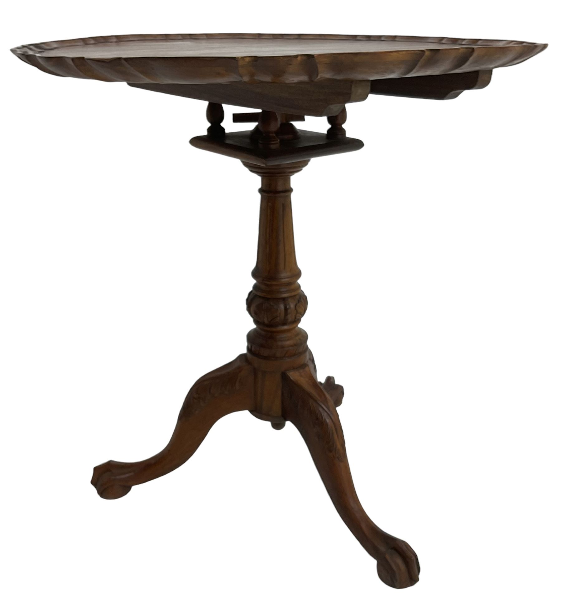 Georgian design hardwood tripod table - Image 5 of 5