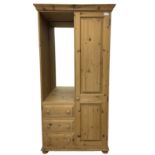 Traditional pine combination wardrobe