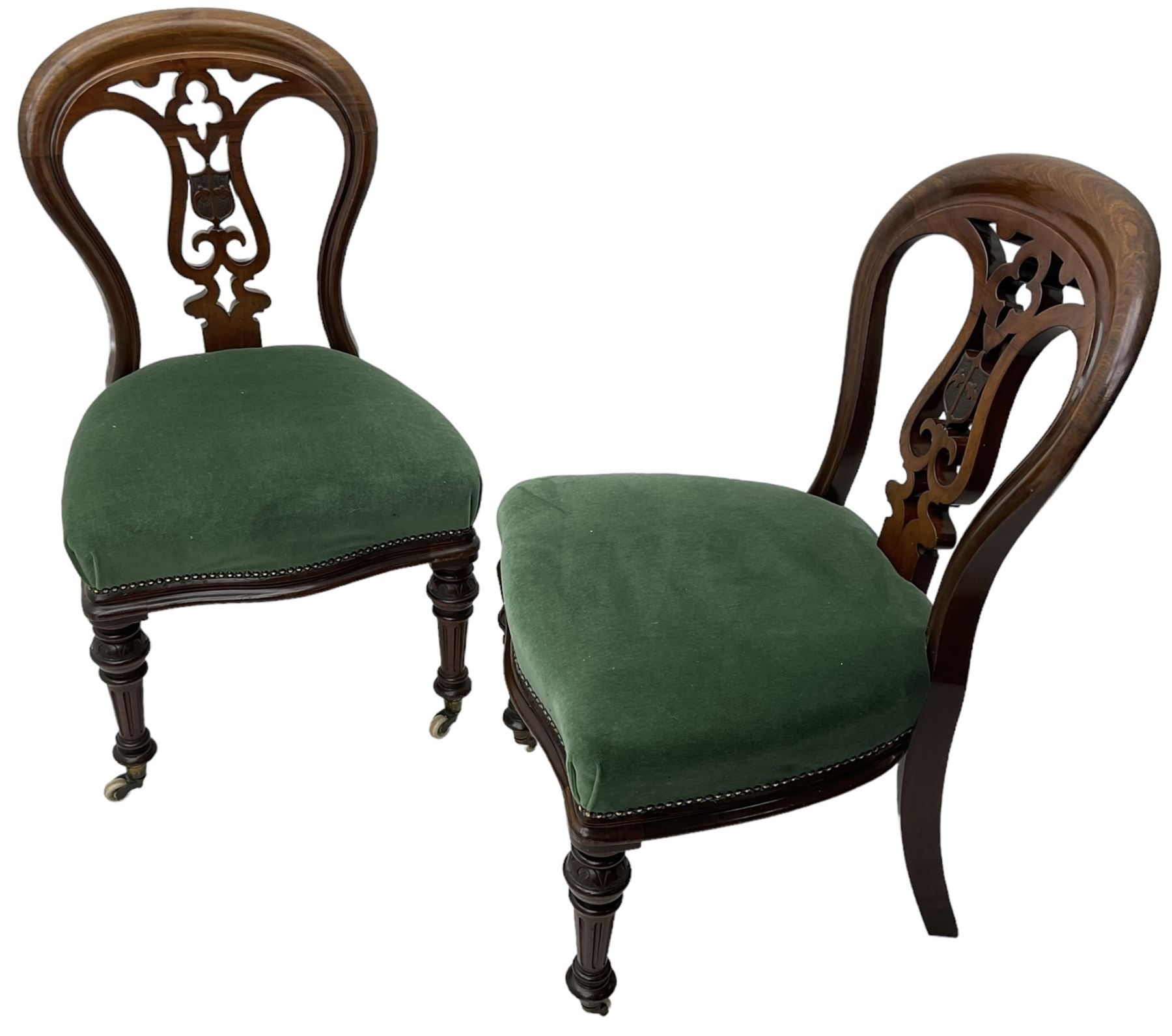 Pair of Victorian mahogany dining chairs - Image 4 of 6