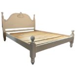 Cream-painted 5' King-size bedstead