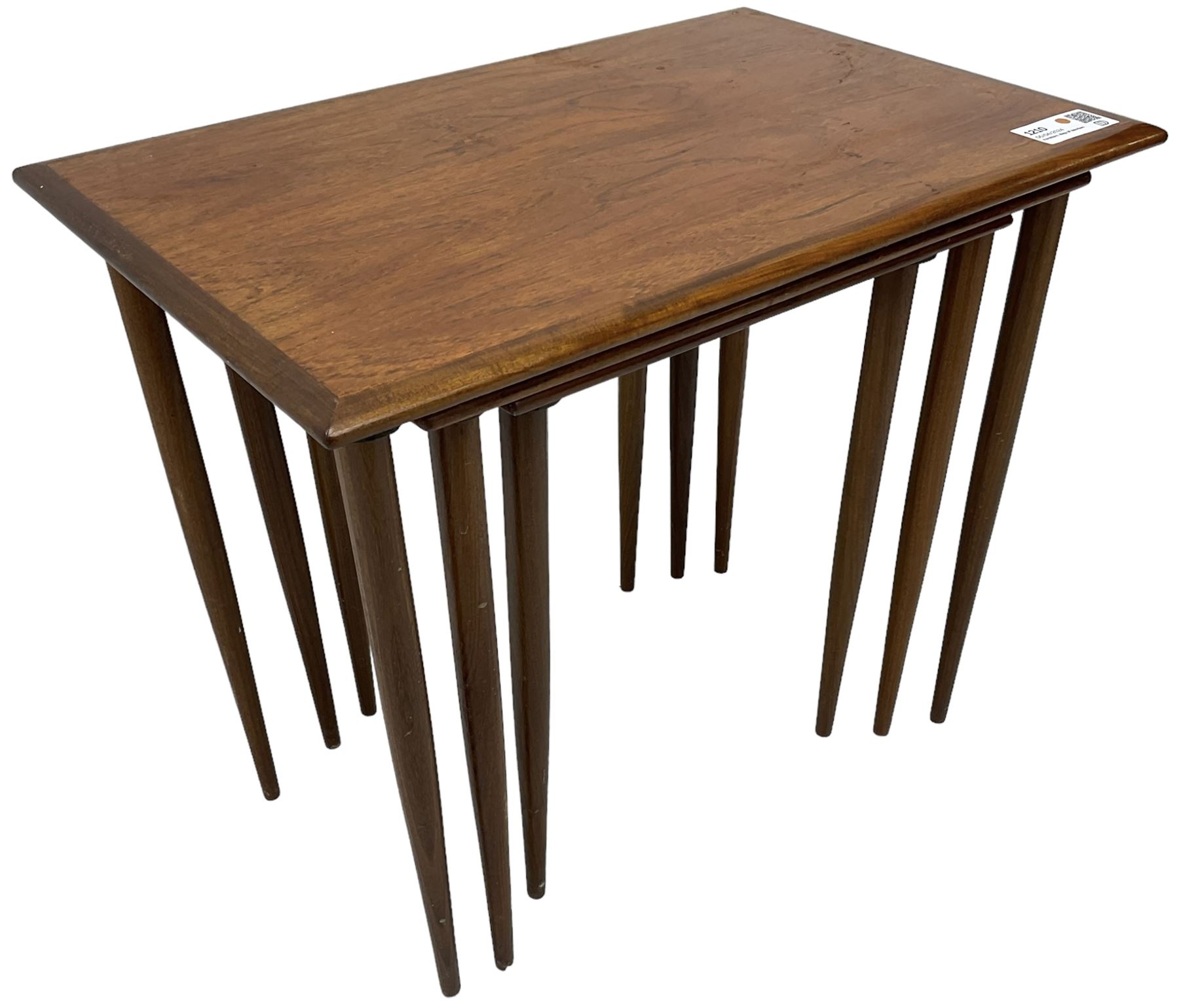 Mid-20th century teak nest of three tables - Image 5 of 7