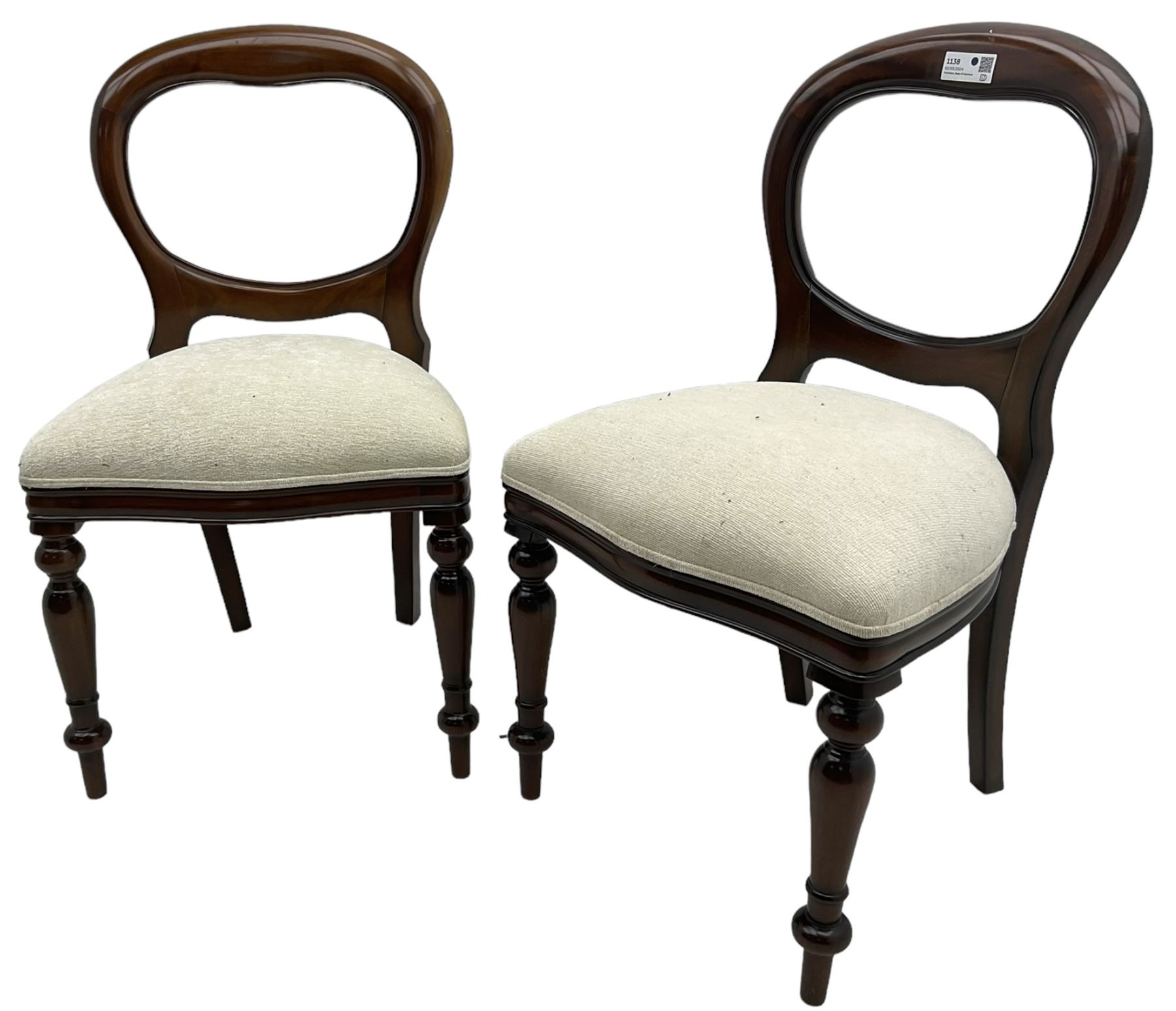 Pair of Victorian design mahogany bedroom chairs - Image 4 of 6