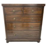 Late Victorian scumbled walnut chest