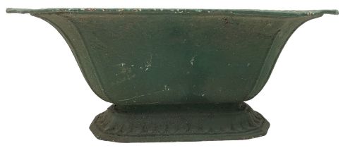 Victorian green painted cast iron planter