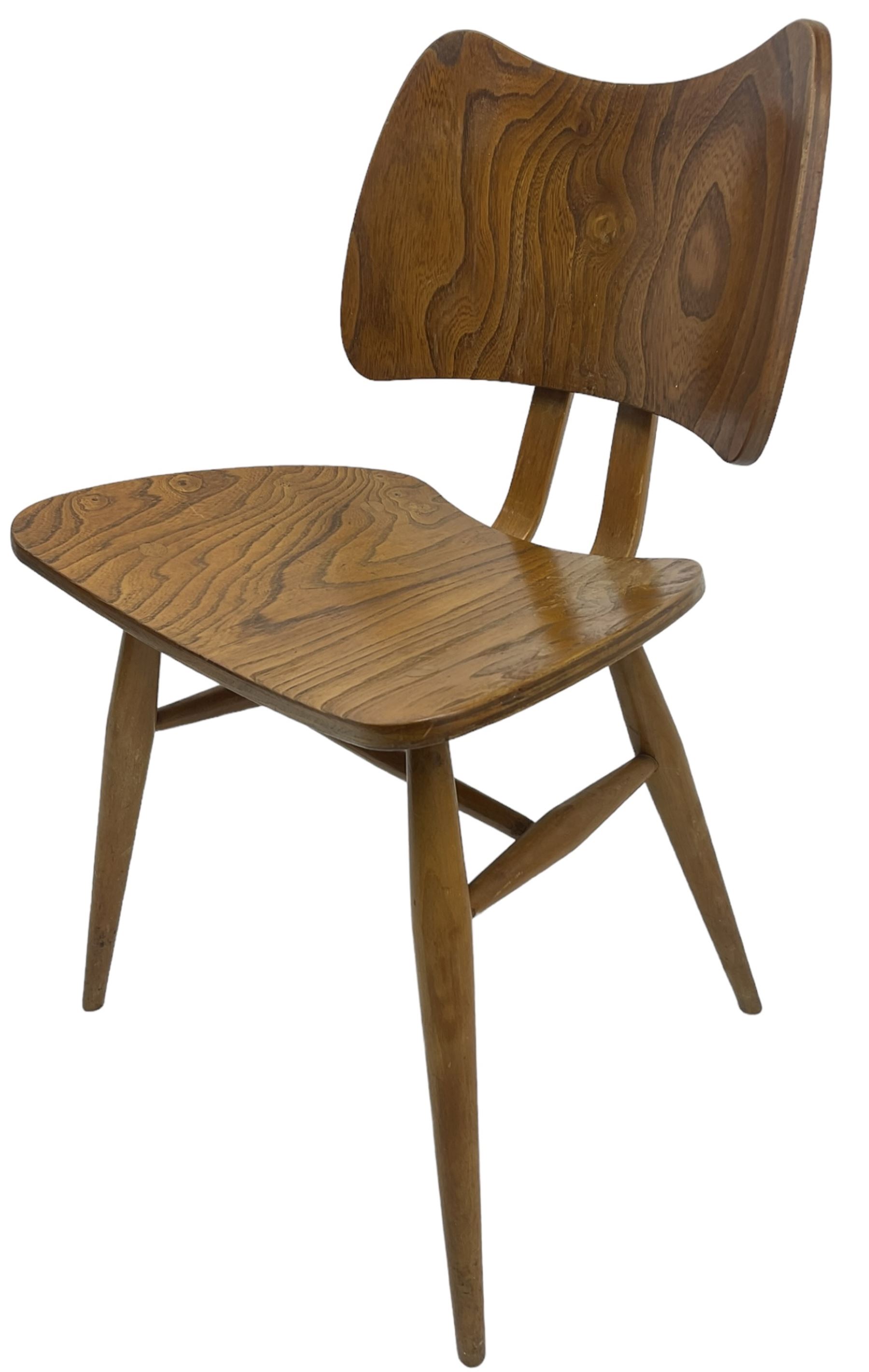 Lucian Ercolani - set of four ercol elm and beech model '401' dining chairs - Image 13 of 42