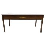 Edwardian Revival inlaid mahogany coffee table