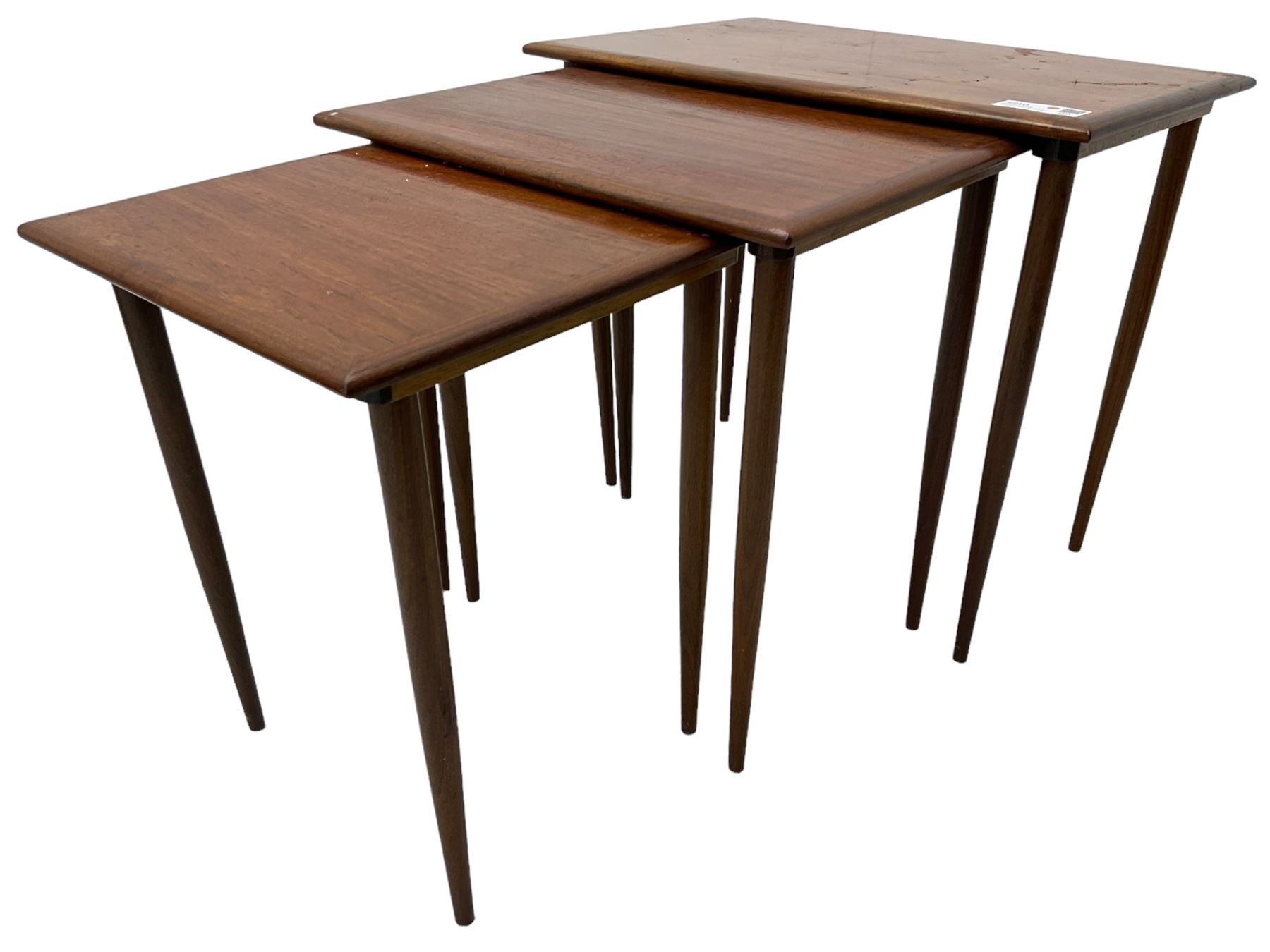 Mid-20th century teak nest of three tables - Image 3 of 7